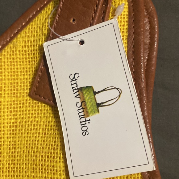 Straw Studios Summer tote. Yellow brand new - Picture 6 of 7